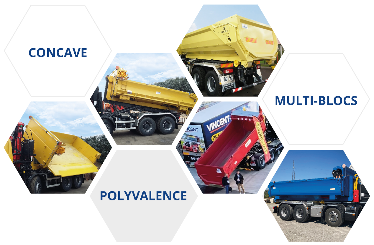 Propriétés des bennes sur berces pour véhicules poids lourds